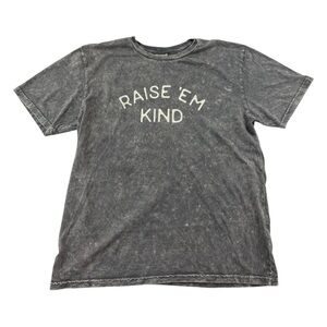 Oat Collective "RAISE ‘EM KIND" Short Sleeve Mineral Wash Tee Sz S/M NWOT